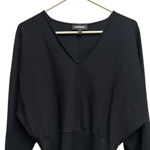 Express Black Banded Stretchy Sweater